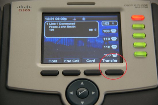Transfer the call Transfer Cisco SPA