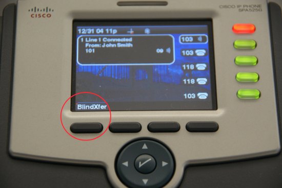 Blind transfer the call Transfer Cisco Blind Xfer