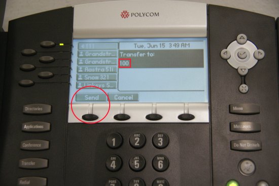 Press Send Polycom - Send