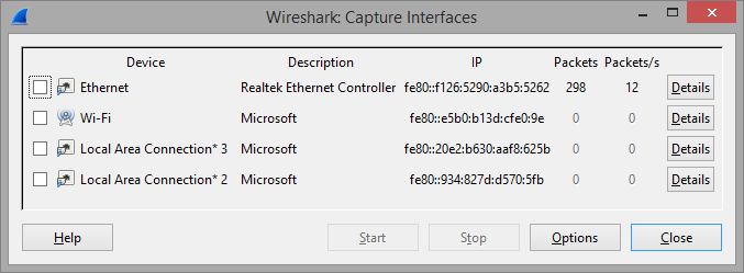 Wireshark_ Capture Interfaces