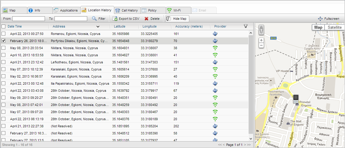 Find & Track your mobile devices and supervise staff routes with 3CX Mobile Device Manager