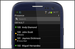 3CXPhone for Android - Presence Screen