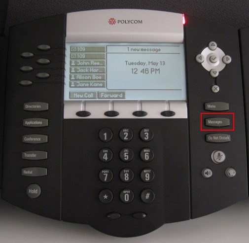 voicemail polycom 650