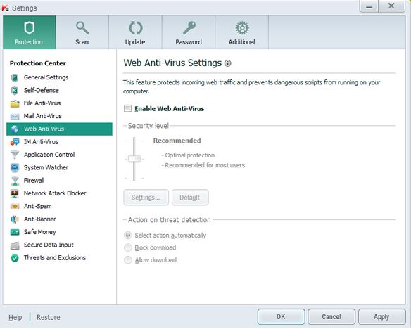 Kaspersky Settings
