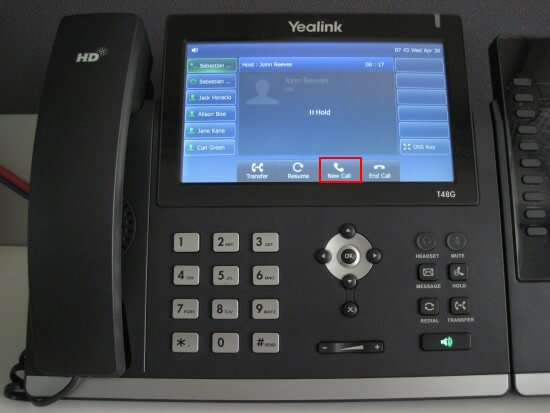 Yealink T46/T48 - New Call