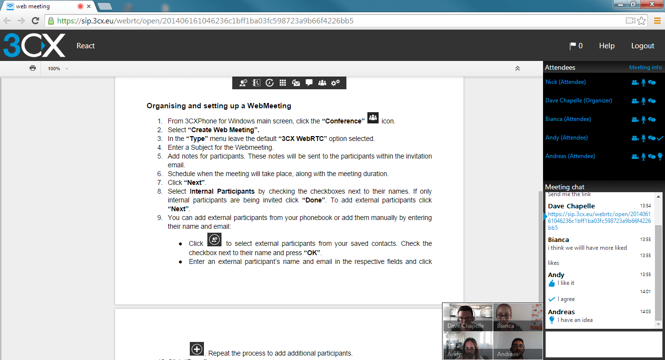 WebRTC - Screen and Document Sharing