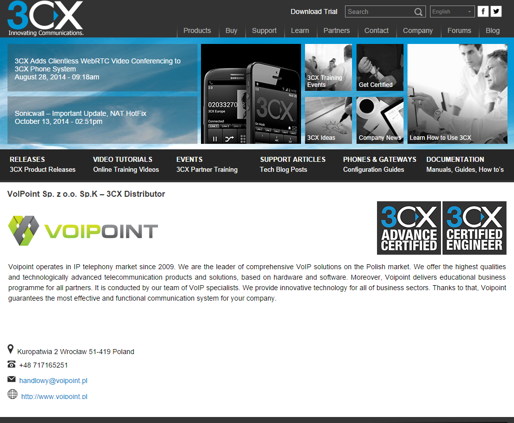 partner profile page sample