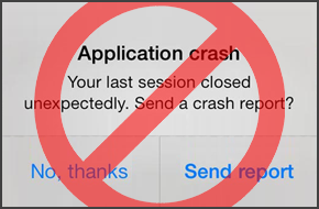 Application Crash for iPhone