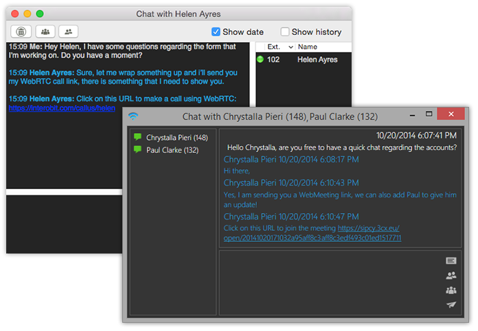 Chat - New features WebRTC