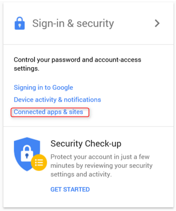 Sign in & Security Gmail