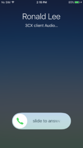 Responda las llamadas desde la pantalla de bloqueo en 3CX para iOS