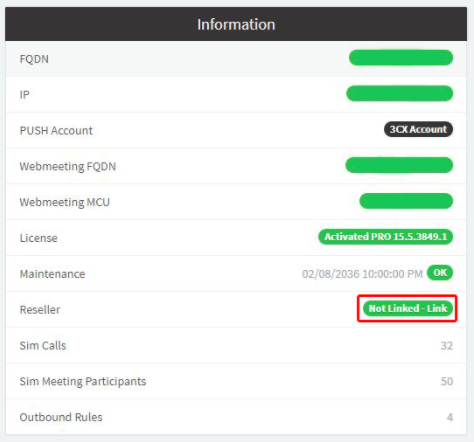 Linking a customer to your 3CX reseller account from the management console