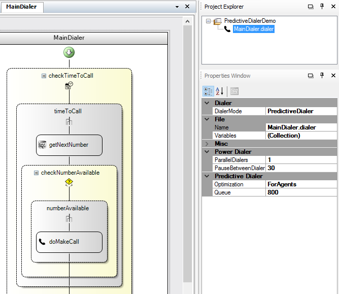 New predictive dialer included in the 3CX Call Flow Designer