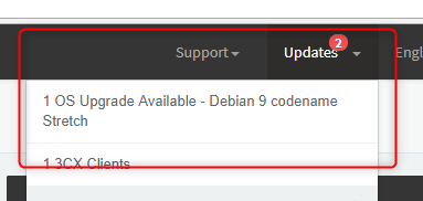Update Debian 8 to 9 easily from the 3CX Management Console