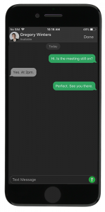 The improved chat feature in the 3CX App for iOS