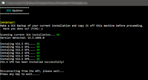 Upgrade your 3CX PBX to V15.5, Update 6