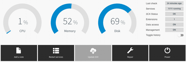 The all new 3CX Instance Manager