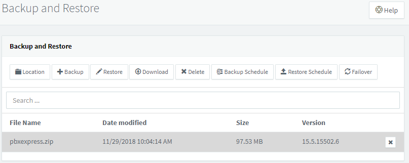 Backup and restore your cloud PBX