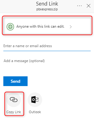 Save your PBX backup to your Microsoft OneDrive