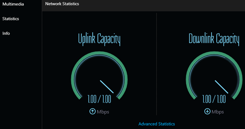 Uplink and Downlink capacity in 3CX WebMeeting