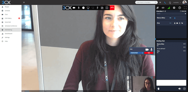 New interface in 3CX WebMeeting
