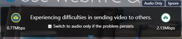 3CX WebMeeting - Bandwidth Notifications