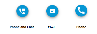 Minimize your website chat and show your users the different options they have to contact you