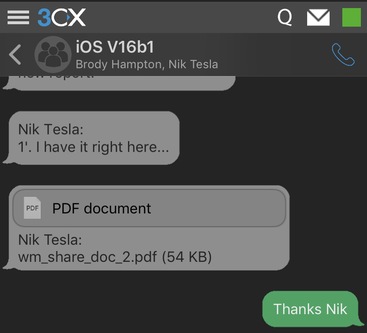 iOS update with improved chat functionality