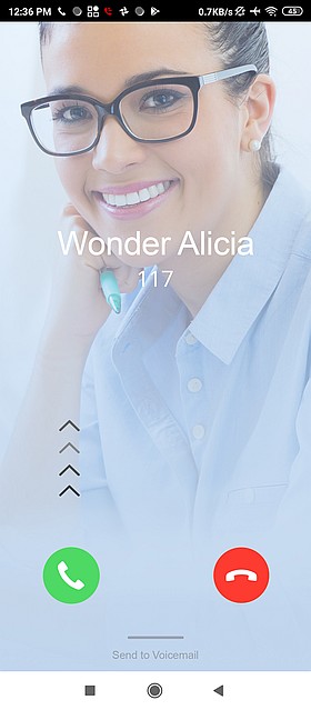 Call screen in 3CX Android beta