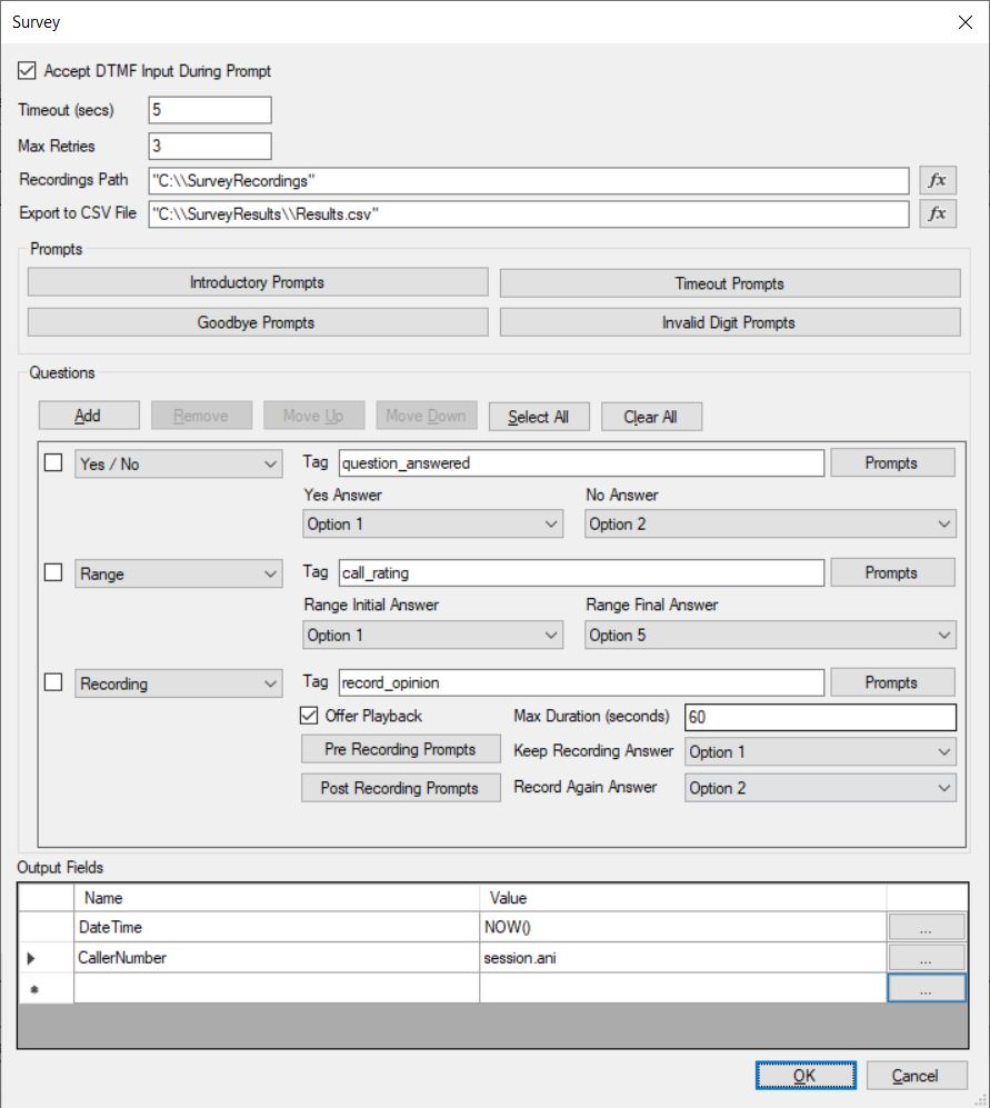 The new survey component available in CFD Update 3