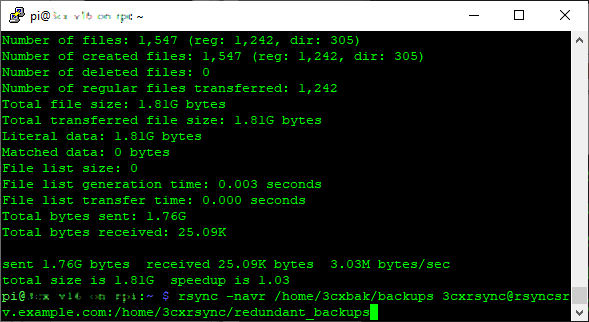 Use rsync to copy 3CX backups and recordings.