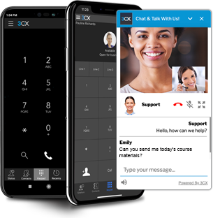 apps and live chat schreenshot