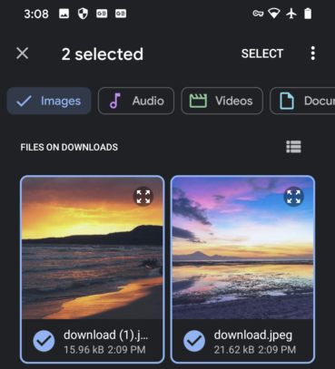 Share multiple files during chat with the new 3CX Android App.