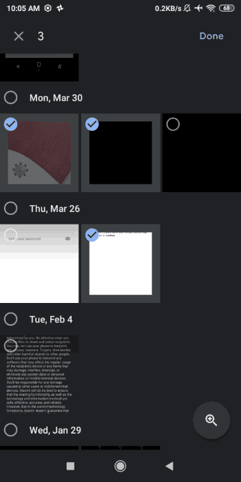 android multiple file sharing