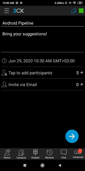 android schedule conference
