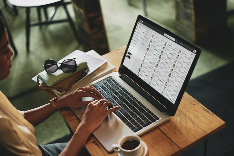 Hybrid Working in a cafe