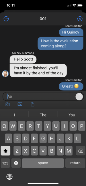 ios app update chat
