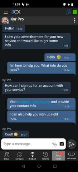 android beta messaging support