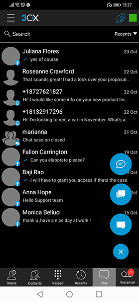 android customer chat