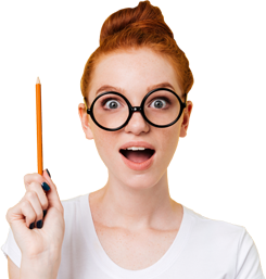 Market your Solution Woman excited from having an idea
