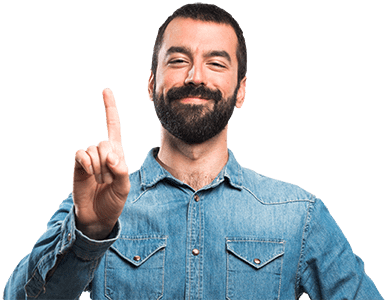 Track customers' queries with your Helpdesk software Man suggesting has an idea
