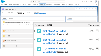 Integrate 3CX with your choice of CRM system CRM Integration screenshot