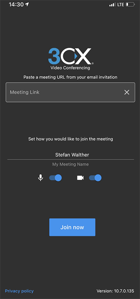 smartphone app video conferencing