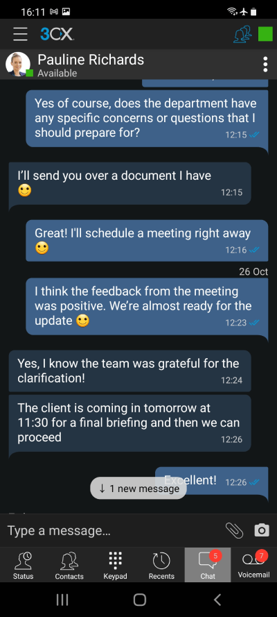 new android chat