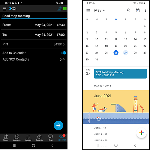 android schedule meeting calendar event