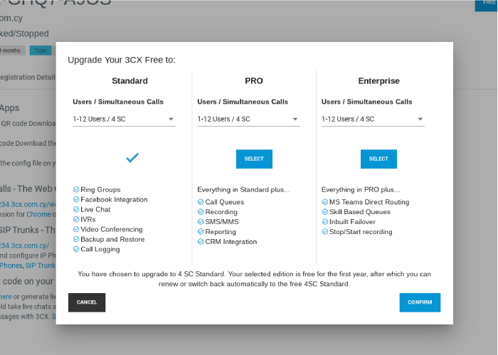 Upgrade to PRO or Enterprise for free screenshot