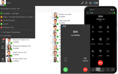 Easily switch to remote work without extra charges. 3CX WebClient, App and incoming call