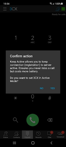 Never lose a call with the new “Keep Active” feature Android App - Keep Active