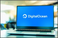 DigitalOcean Logo on Laptop