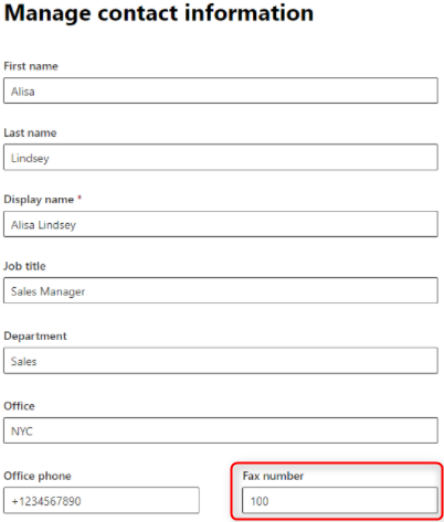 Manage Contact Information - Microsoft Teams
